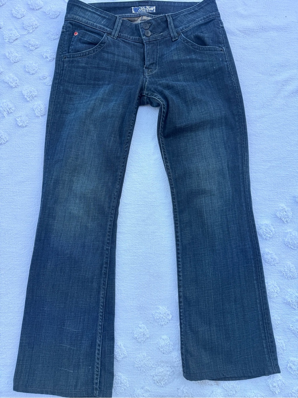 Hudson Womens Jeans Size 28 Dark Wash Flap Pocket Boot Flare Mid Rise